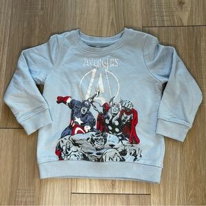 Captain America Kids Boys Sweater Size 3 Toddler Grey Crew Neck sweatshirt